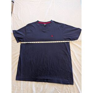 US Polo Association Men's Shirt V Neck Short Sleeve Size 2XL Blue Horse Logo